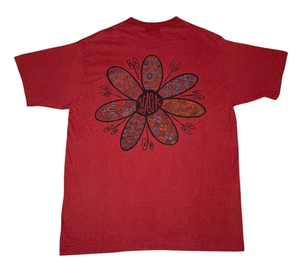Vintage 90s Yaga Flower Skater Surf T-Shirt
